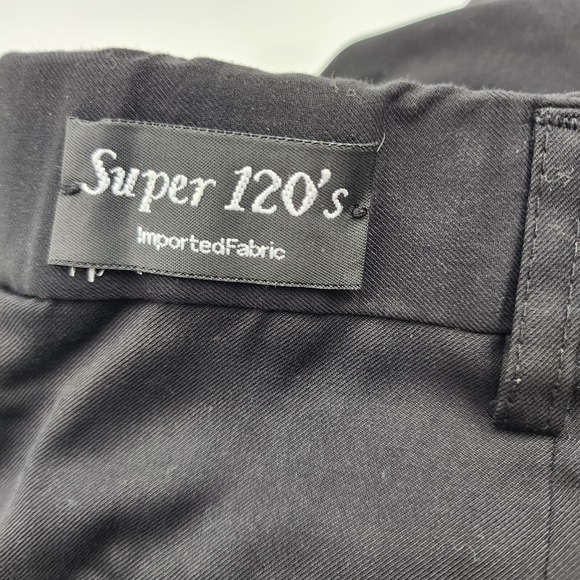 Bocaccio Golf Men's 36 Pleated Front Shorts Super 120's Black Rayon/poly - Picture 7 of 7